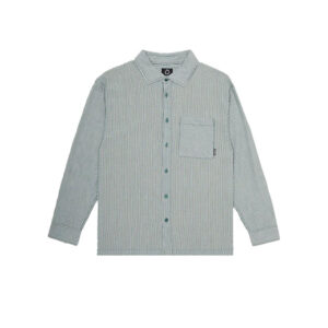 Afends Intergalactic Recycled Long Sleeve Shirt - Emerald Stripe