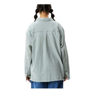 Afends Intergalactic Recycled Long Sleeve Shirt - Emerald Stripe