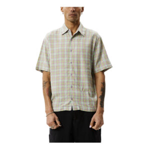 Afends Kali Hemp Check Shirt - Pistachio Check