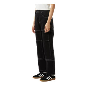 Afends Moss Recycled Workwear Pant - Washed Black