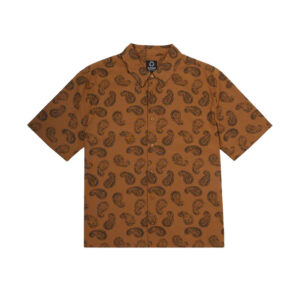 Afends Tradition Recycled Paisley Short Sleeve Shirt - Toffee