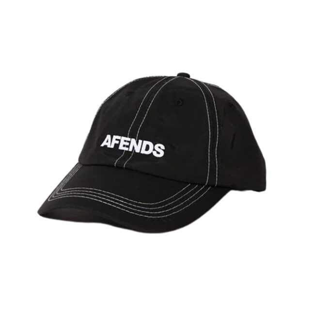 Afends Vinyl Recycled Six Panel Cap - Black