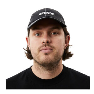 Afends Vinyl Recycled Six Panel Cap - Black