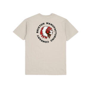 Brixton Rival Stamp S/S STT - Cream/ Bison Classic Wash