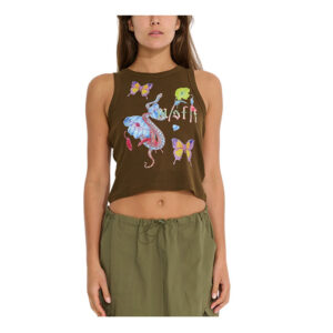 Misfit Time Is Ripe Tank - Chocolate