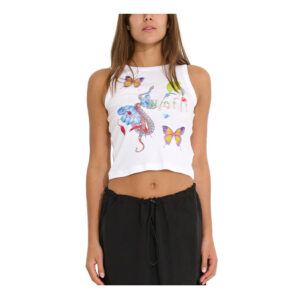 Misfit Time Is Ripe Tank - White