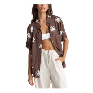 Rhythm Blair Short Sleeve Shirt - Chocolate
