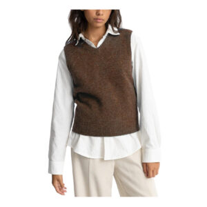 Rhythm Shell Beach Sweater Vest - Chocolate