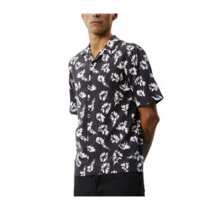 Afends Hibiscus Recycled Cuban Shirt - Black