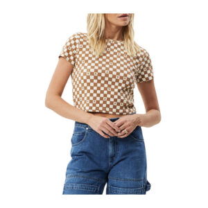 Afends Maia Recycled Rib Tee - Toffee