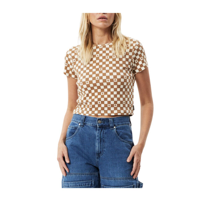 Afends Maia Recycled Rib Tee - Toffee