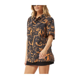 Afends Marble Recycled Short Sleeve Shirt - Black