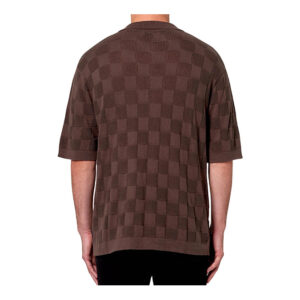 Rollas Checker Knit Shirt - Brown