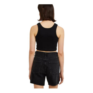 Rollas Heavy Rib Toni Crop - Jet Black