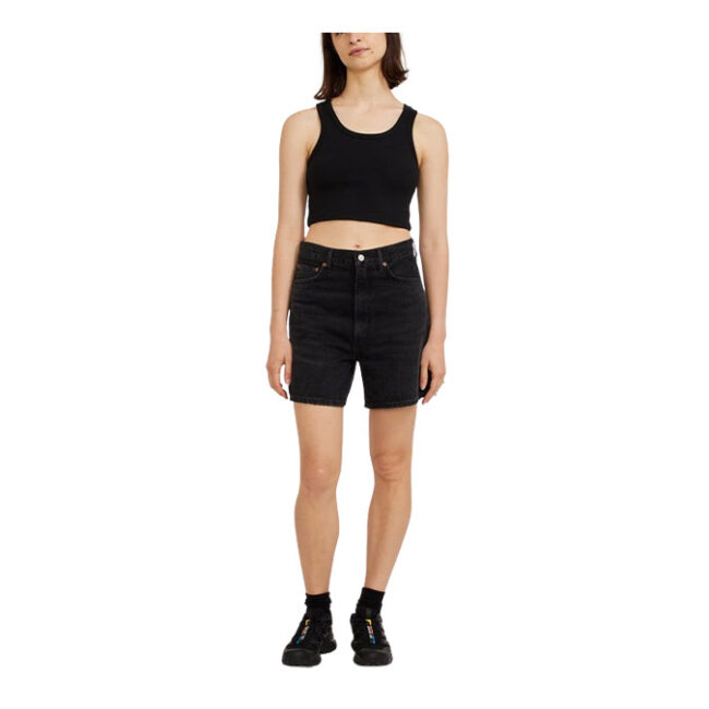 Rollas Heavy Rib Toni Crop - Jet Black