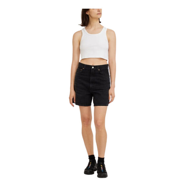 Rollas Heavy Rib Toni Crop - Vintage White