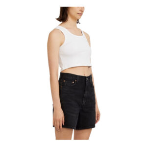 Rollas Heavy Rib Toni Crop - Vintage White