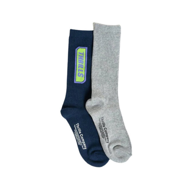 Thrills Step Up 2 Pack Sock - Total Eclipse/Grey Marle