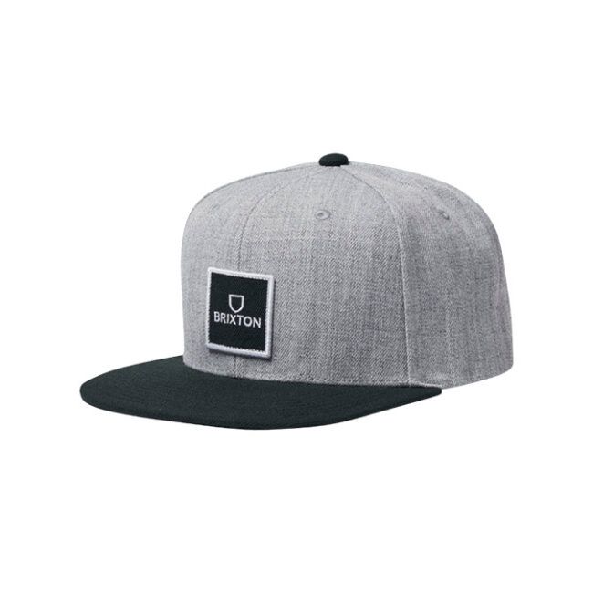 Brixton - Alpha Square Mp Snapback -Heather Grey /Grey