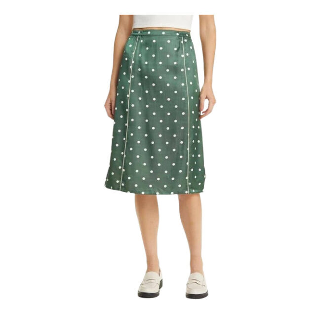Brixton Hyde Satin Midi Skirt - Pine Needle