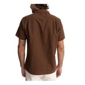 Rhythm Classic Linen SS Shirt - Chocolate