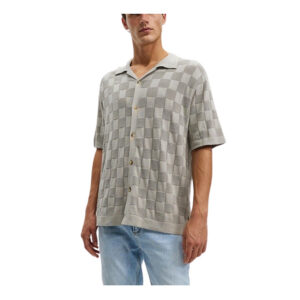 Rollas Checker Knit Shirt - Coconut