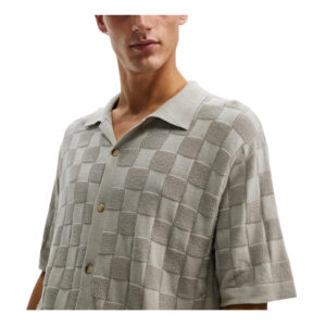 Rollas Checker Knit Shirt - Coconut