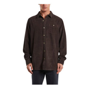 Rollas Men At Work Fat Cord Shirt - Brown