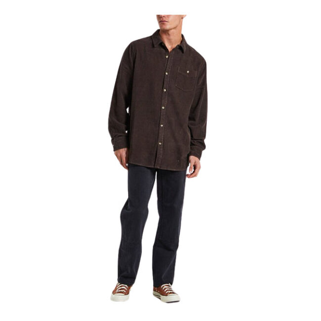 Rollas Men At Work Fat Cord Shirt - Brown