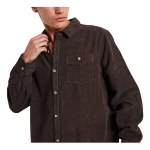 Rollas Men At Work Fat Cord Shirt - Brown