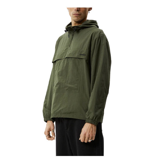 Afends System Water Resistant Spray Anorak - Military