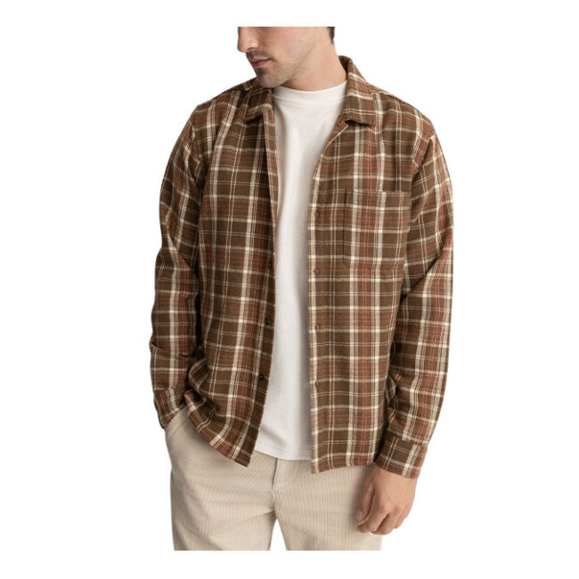 Rhythm Flannel LS Shirt - Chocolate
