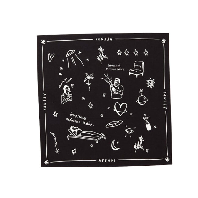 Afends Funhouse Organic Bandana - Black