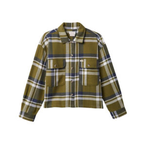 Brixton Bowery W LS Flannel - Sea Kelp/Washed Navy