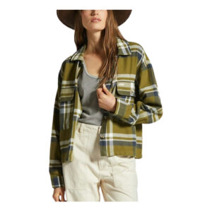 Brixton Bowery W LS Flannel - Sea Kelp/Washed Navy