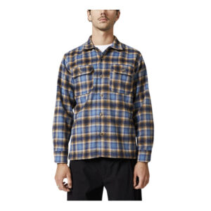 Mr Simple Nomad LS Flannel - Blue/Brown