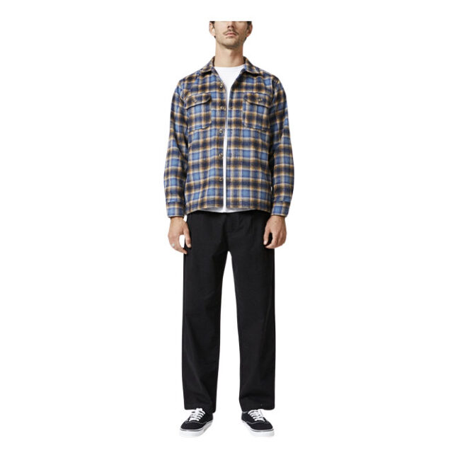 Mr Simple Nomad LS Flannel - Blue/Brown