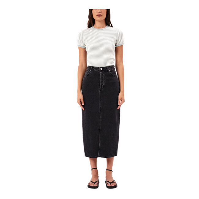 Rollas Chicago Skirt Ash Black - Washed Black