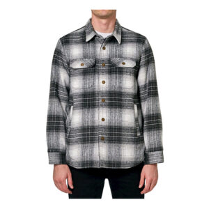 Rollas Men At Work Shacket - Black Check