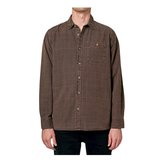 Rollas Tile Cord Shirt - Brown