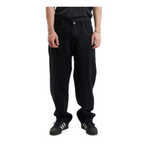 Thrills Big Slacker Disorder Embro Denim Jean - Black Rinse