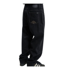 Thrills Big Slacker Disorder Embro Denim Jean - Black Rinse