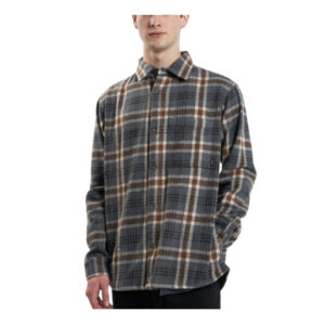 Thrills King Long Sleeve Flannel - Grey Marle