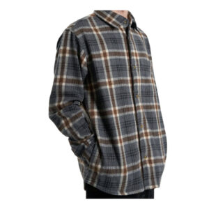 Thrills King Long Sleeve Flannel - Grey Marle