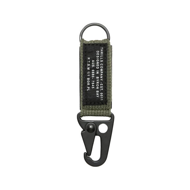 Thrills Minimal Military Clip Keyring - Army Green