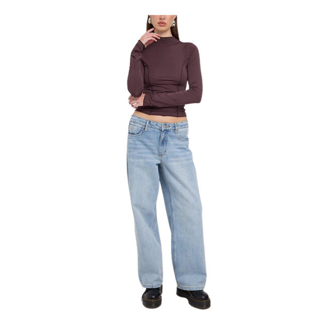 Thrills Rachel Long Sleeve Top - Chocolate Plum