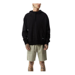 Afends Allday Hemp Pull On Hood - Black