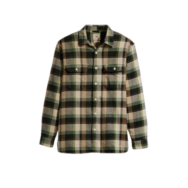 Levis Jackson Worker Medina Plaid Shirt - Meteorite