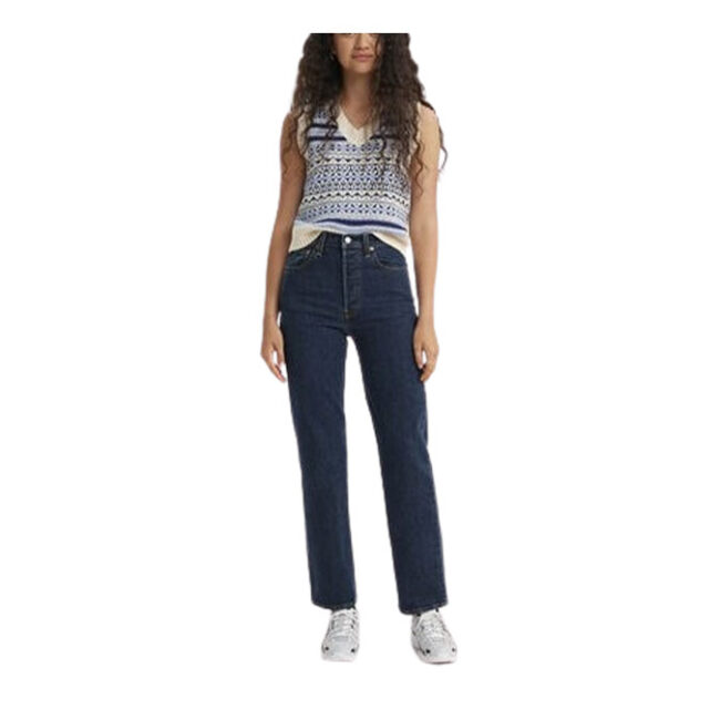 Levis Ribcage Straight Ankle Jean - Salsa Dark Stone