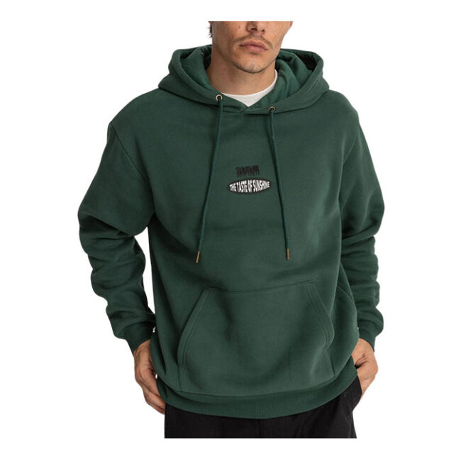 Rhythm Embroidered Fleece Hood - Pine